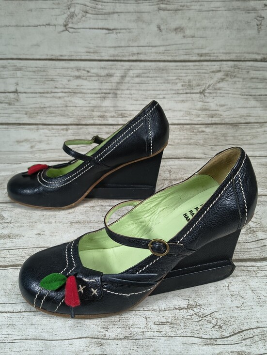 harlot Shoes - Harlot Black Maryjane Block Heel Pumps Women Size 40